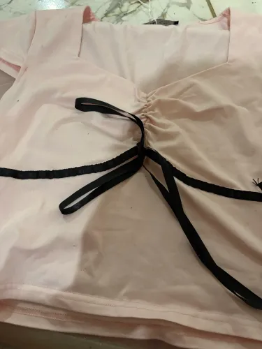 Cropped rosa lovito fita
