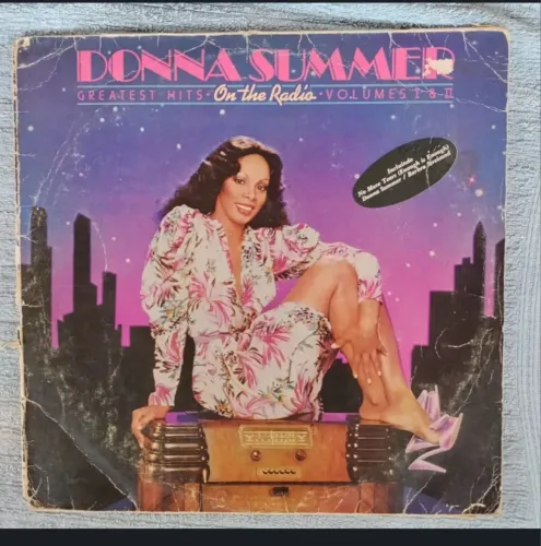 LP disco de vinil Donna summer on the radio álbum duplo toca disco radiola vitrola antigo