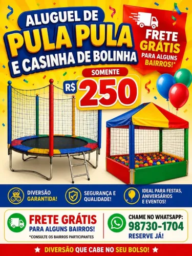 Pula pula e casinha de bolinha 