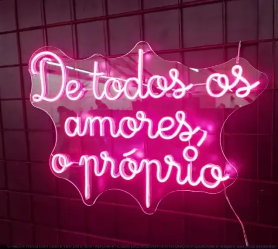 Luminária NeonLed - DE TODOS OS AMORES, O PRÓPRIO - 40x60cm
