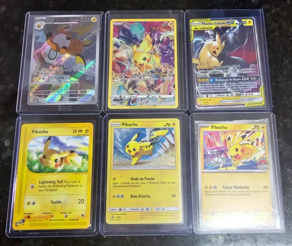 Cartas Pokémon Pikachu's Raras, Vendo Separadamente