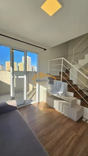 Apartamento Mobiliado para locação perto da Estação do km 18, 1 dormitório, varanda/quinta