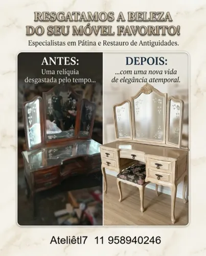 Serviço de Pintura Pátina em Móveis