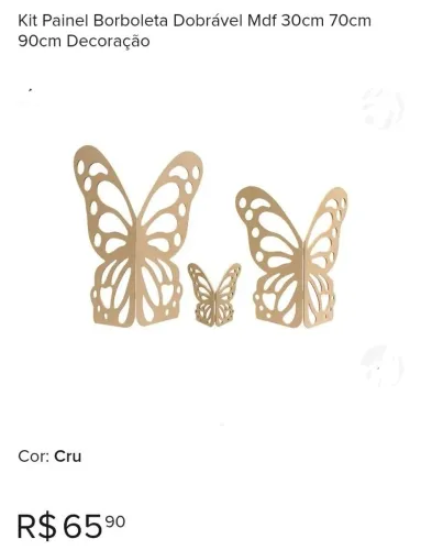 Kit borboleta mdf