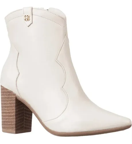 Bota Salto Gigil Off White  - Western Bico Fino