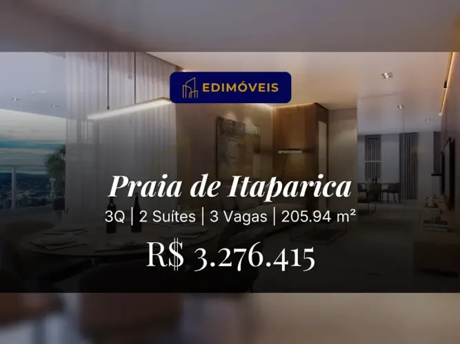 Praia de Itaparica: Cobertura 3 quartos com acabamentos modernos e elegantes