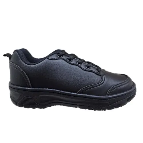 Tênis Infantil Masculino Escolar Todo Preto Cadarço KidStar 04PC