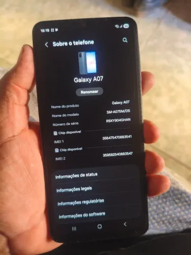SAMSUNG A07 TEM 256 GIGAS