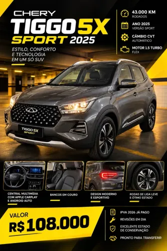 Chery Tiggo 5X Sport 1.5 Turbo Flex Aut. 2025