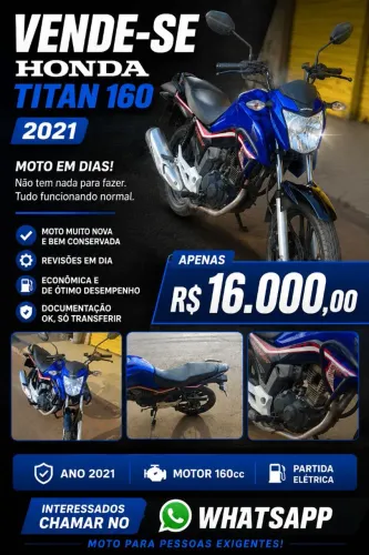 Vendo CG Titan 2021 bem conservada