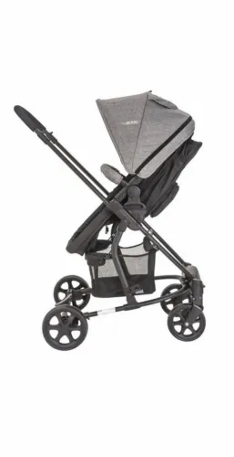Carrinho de bebê prima kiddo preto e cinza