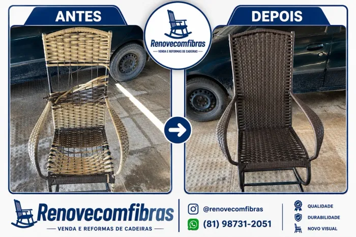 Reformas de cadeiras em fibra