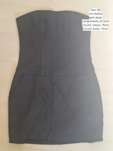 Vestido preto sem alça tomara que caia