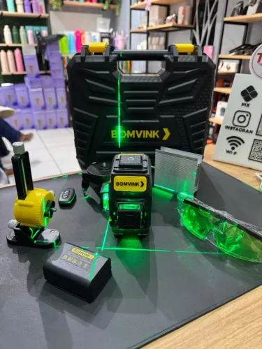 Nível a Laser Verde BOMVINK - Completo e Portátil