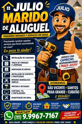 Marido de aluguel, reforma, elétrica geral, pintura