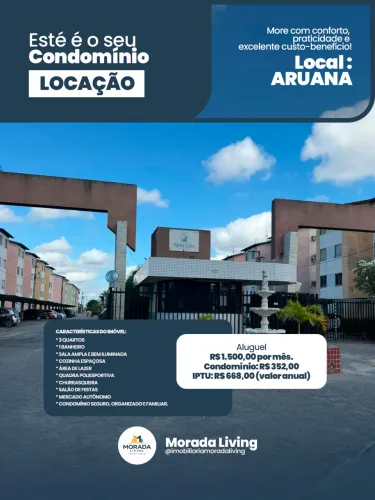 Aluguel apartamento 3/4 condomínio Alpha Class Aruana