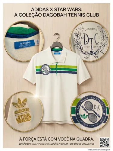 Polo Adidas x Star Wars - Dagobah Tennis Club - Camisa de Colecionador