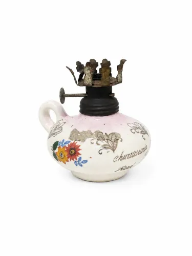 Lamparina Decorativa Vintage em Porcelana Churrascaria