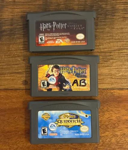 3 jogos Harry Potter GBA Game Boy Advance games originais