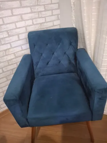 Poltrona azul turquesa 
