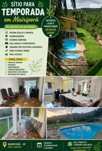 Sitio Mairipora com piscinas 