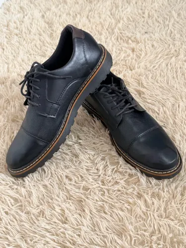 Sapato Casual Masculino Oxford / Derby Preto ?