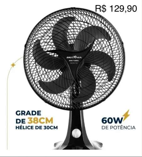 Ventiladores Britânia promoção relâmpago