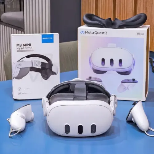 Meta Quest 3 Oculus VR 512GB - Completo Novo + Acessórios (BOBOVR M3 Mini + Mascara)