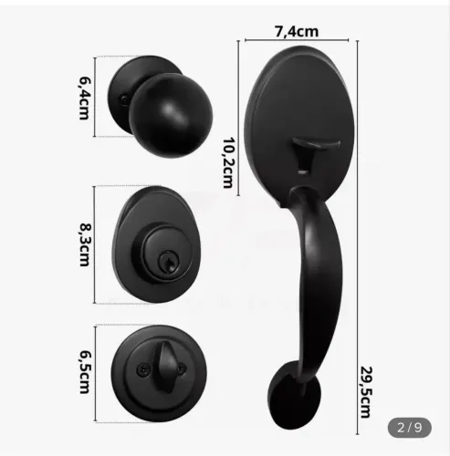 FECHADURA RETRÔ BLIM BLIM COLONIAL - Preto fosco