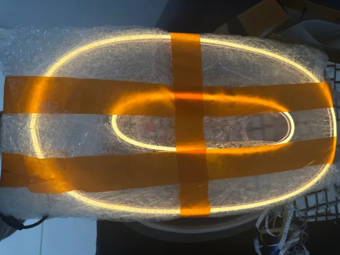 Número 0 Led 50cm Cor Quente 