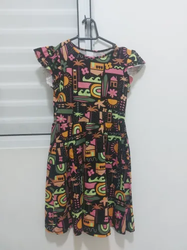 Vestido estampado colorido infantil 
