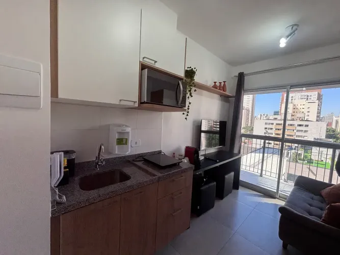Studio mobiliado para locação ao lado do Shopping Vila Olimpia