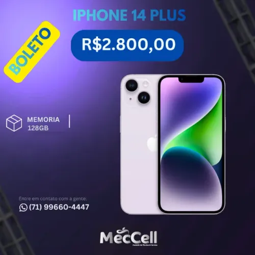 iPhone 14 Plus 128GB - no Boleto