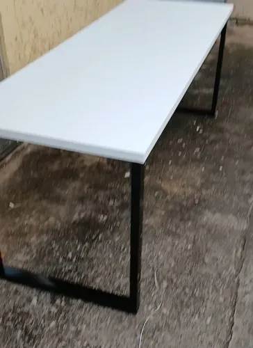 Mesa industrial 1.80 metro mdf branco preço promocional só sábado
