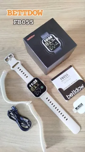 Smartwatch Bettdow Fb055 1.85" Esportivo Ia Gps 3atm Música Preto