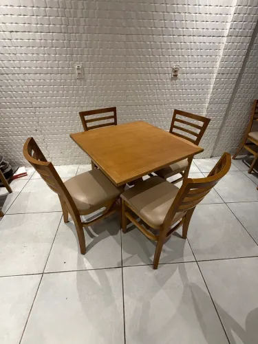 Conjunto de mesa para restaurante de madeira franco bachot