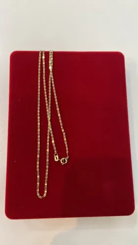 Corrente piastrine ouro 18k 45cm