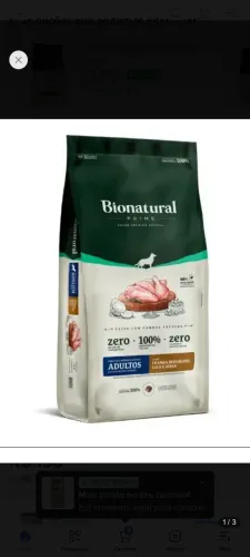 Ração lacrada 15 kilos Bionatural Prime