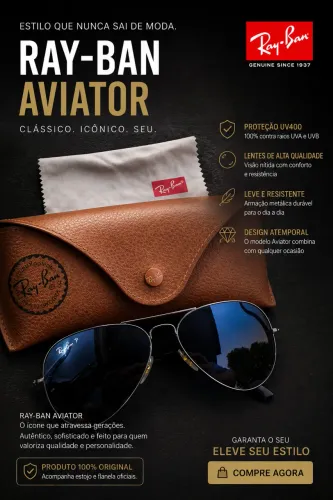 Ray-Ban Aviator RB3025 - Clássico dos clássicos 