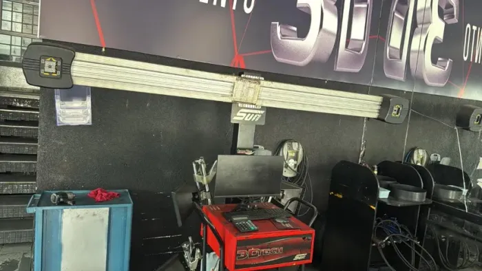 Alinhador 3d tech mais rampa de alinhamento sun e Balanceadora potente 