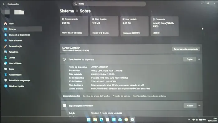 VENDO NOTEBOOK ASUS