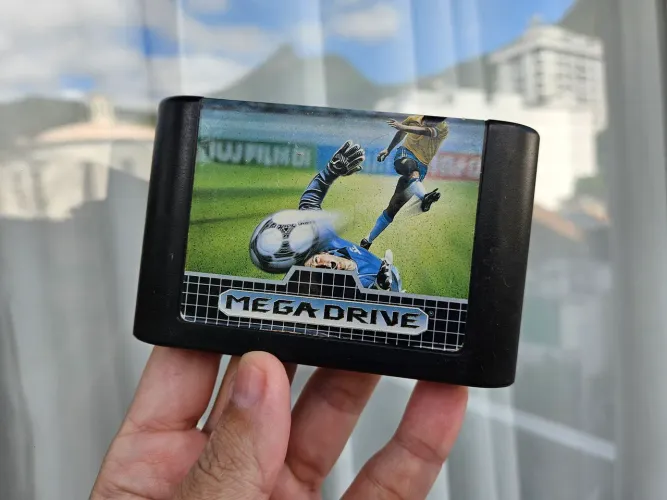 Cartucho Original para Mega Drive Super Futebol Tec Toy