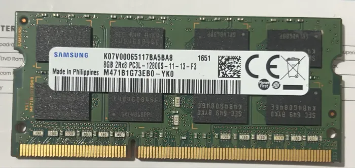 Memória ram - Samsung SO-DIMM de 8GB DDR3L