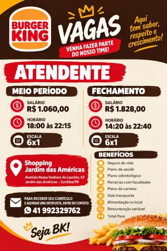 Atendente Burger King
