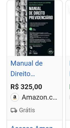 Livro manual do direito Previdenciário