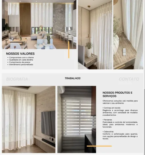 Cortinas e Persianas com 40anos de mercado Gileno código Gileno10