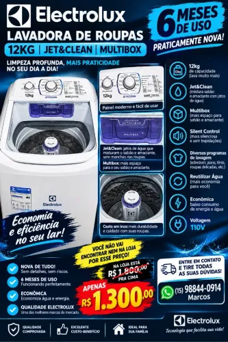 Máquina de lavar Eletrolux 12kg