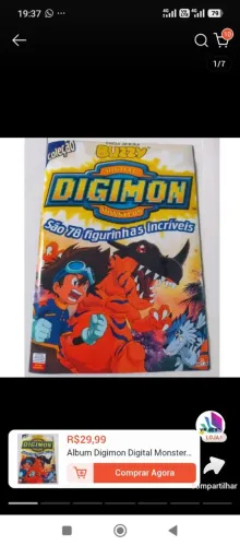 Album de figurinhas Digimon original completo