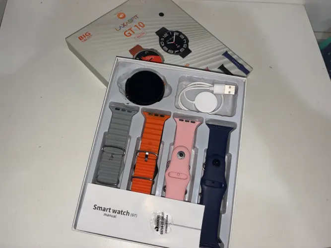 Relógio LaxasFit GT 10 - Smartwatch + 8 pulseiras