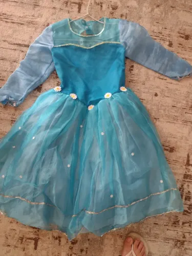 Fantasia Infantil Frozen Luxo com forro tamanho 8 e 6